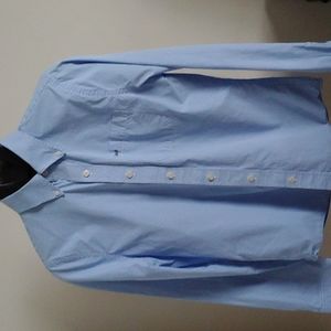[S] A&F Light Blue Checkered Shirt